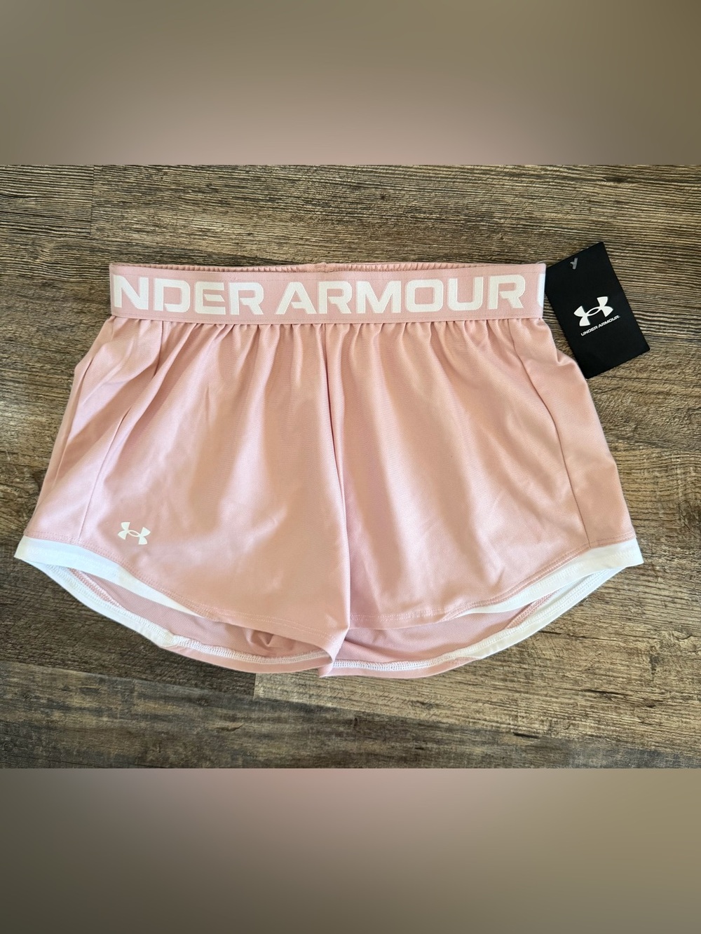 Under Armour Women’s XS Play Up 2.0 Short Light Pink Unlined 3.5”